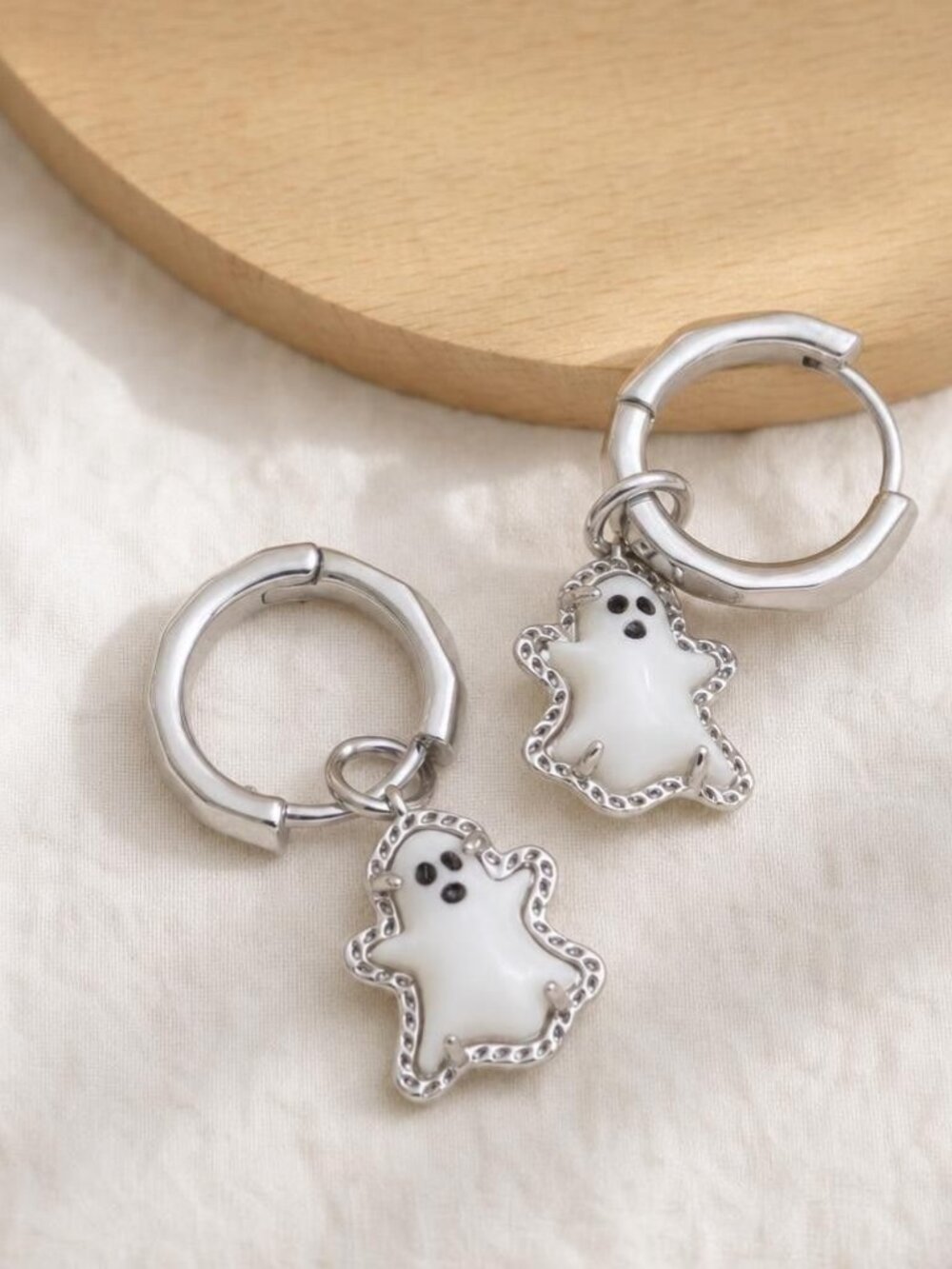 Kendra Scott Ghost Convertible Huggie Earrings Silver - Picture 2 of 2